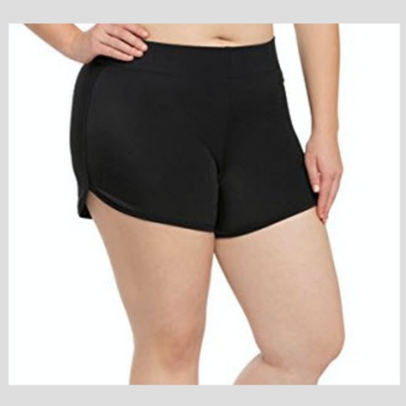 black bathing suit shorts
